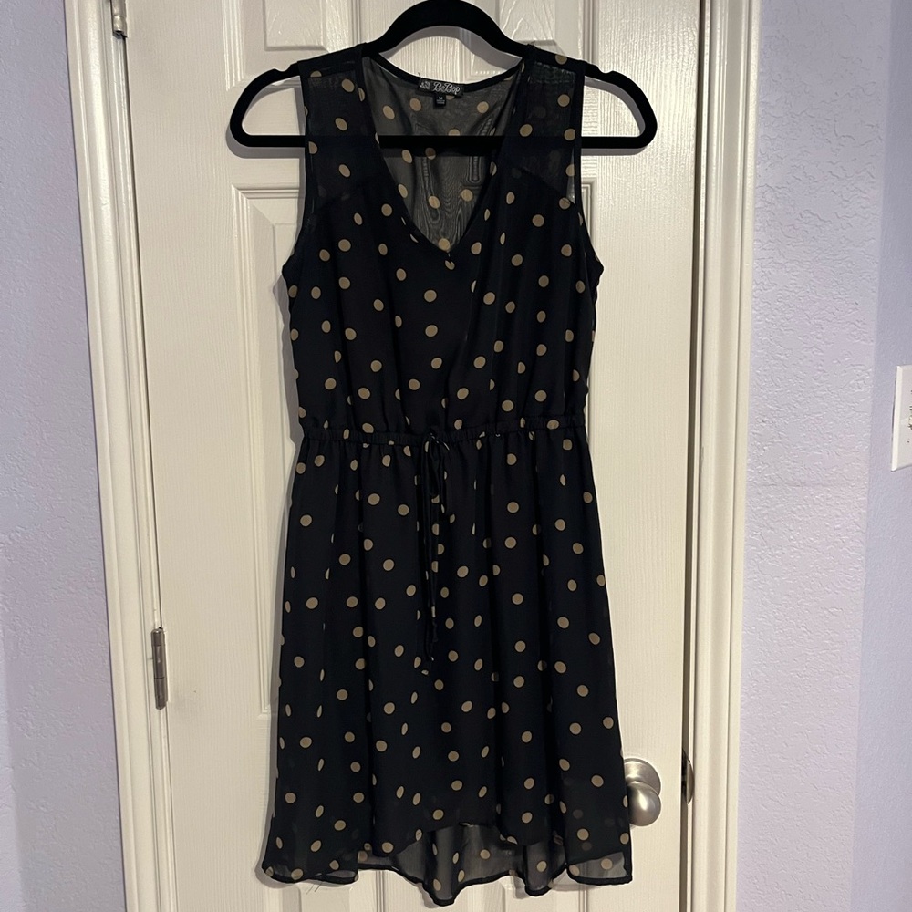Navy polka dot sundress